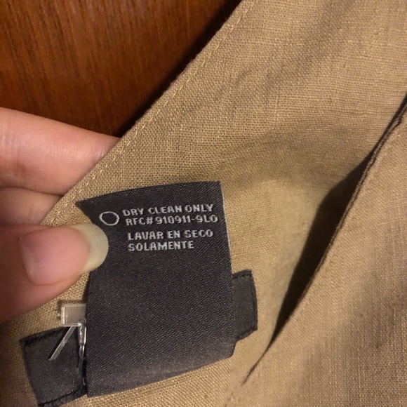 George by Mark Eisen Comfortable Beige Linen Dress - Picture 3 of 3